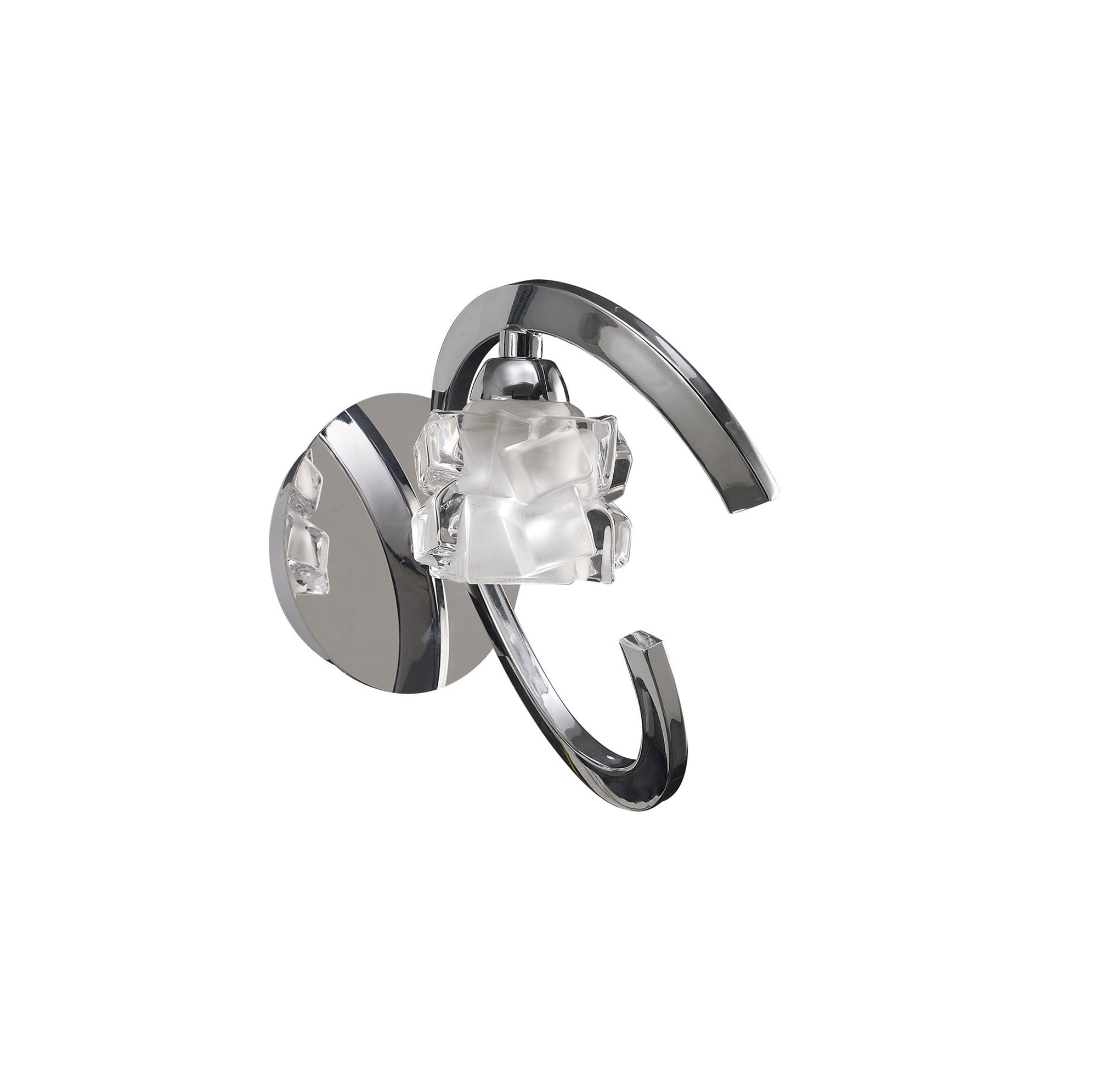 Ice Polished Chrome Wall Lights Mantra Armed Wall Lights